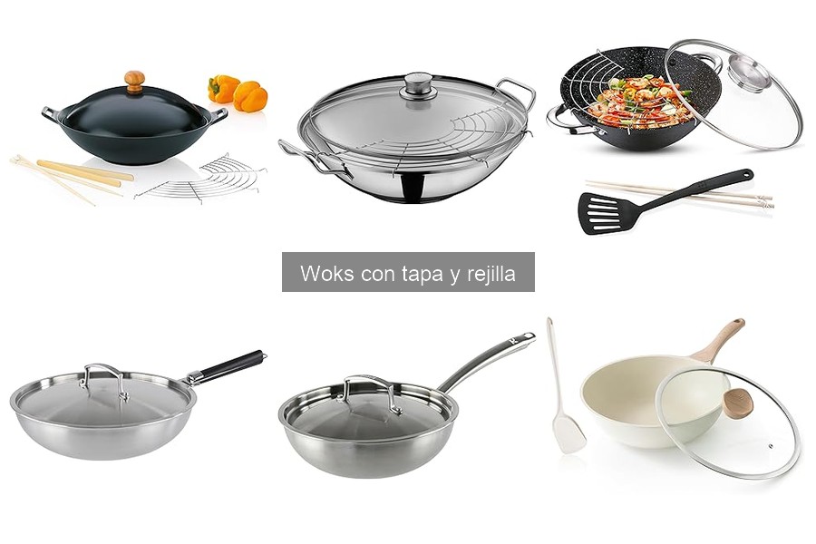 Accesorios imprescindibles para woks con tapa y rejilla