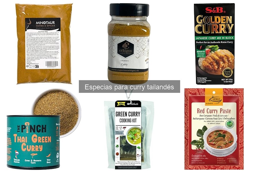 Alternativas a las especias del curry tailandés