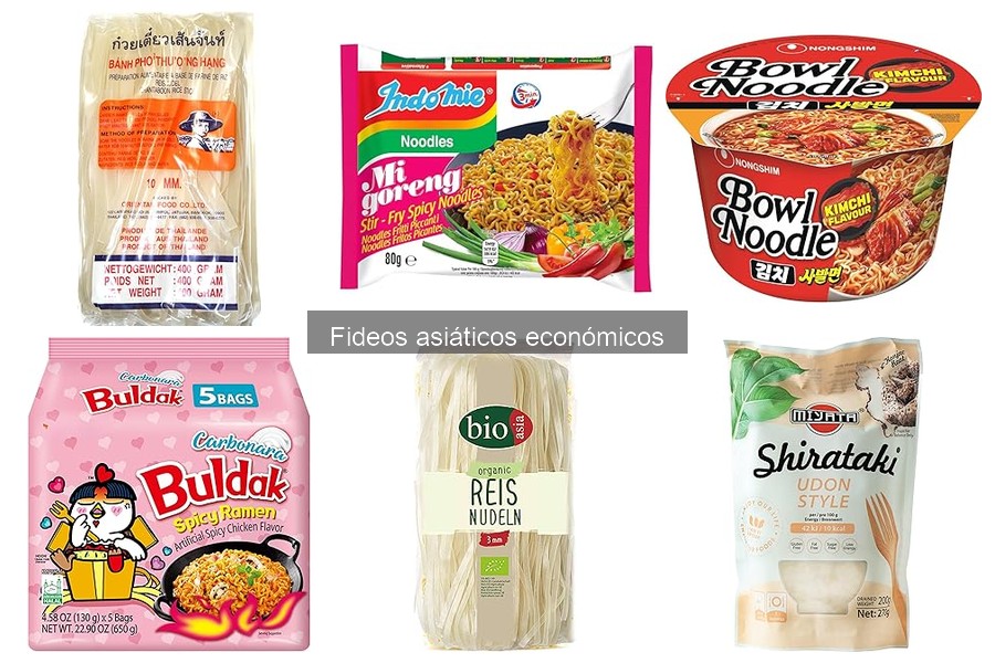 Alternativas a los fideos asiáticos económicos