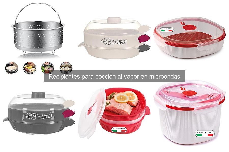 Alternativas a recipientes para cocción al vapor en microondas
