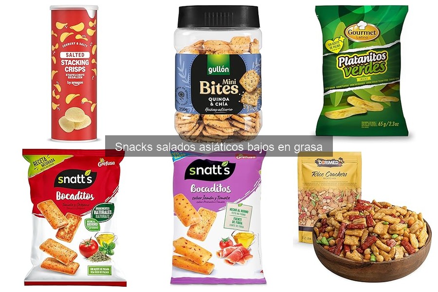 Alternativas a snacks salados asiáticos bajos en grasa