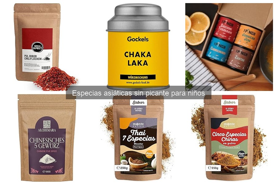 Alternativas de especias asiáticas sin picante para niños