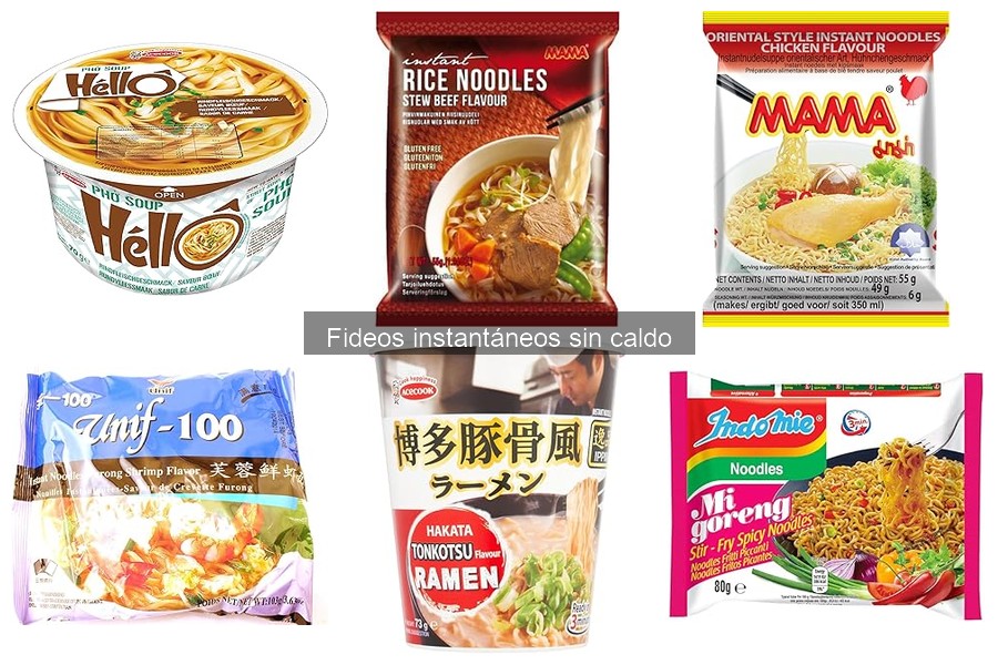 ** Alternativas saludables a los fideos instantáneos sin caldo
