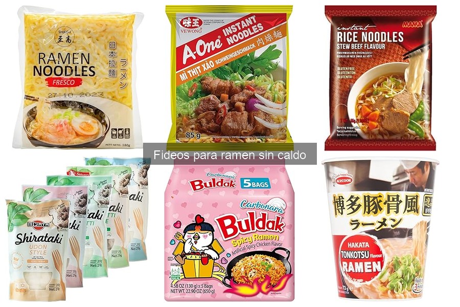 Alternativas Saludables a los Fideos para Ramen sin Caldo