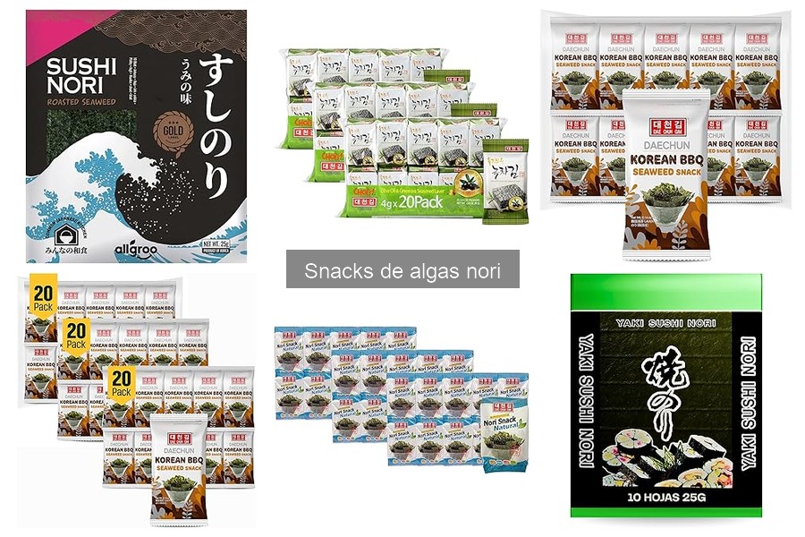 ** Alternativas saludables a los snacks de algas nori