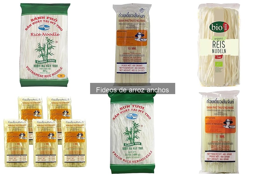 Alternativas sin gluten a los fideos de arroz anchos