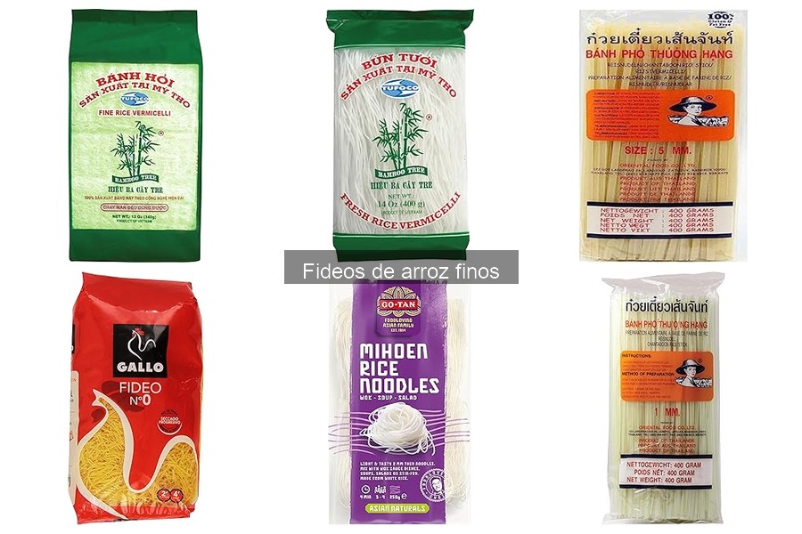 Alternativas sin gluten a los fideos de arroz finos