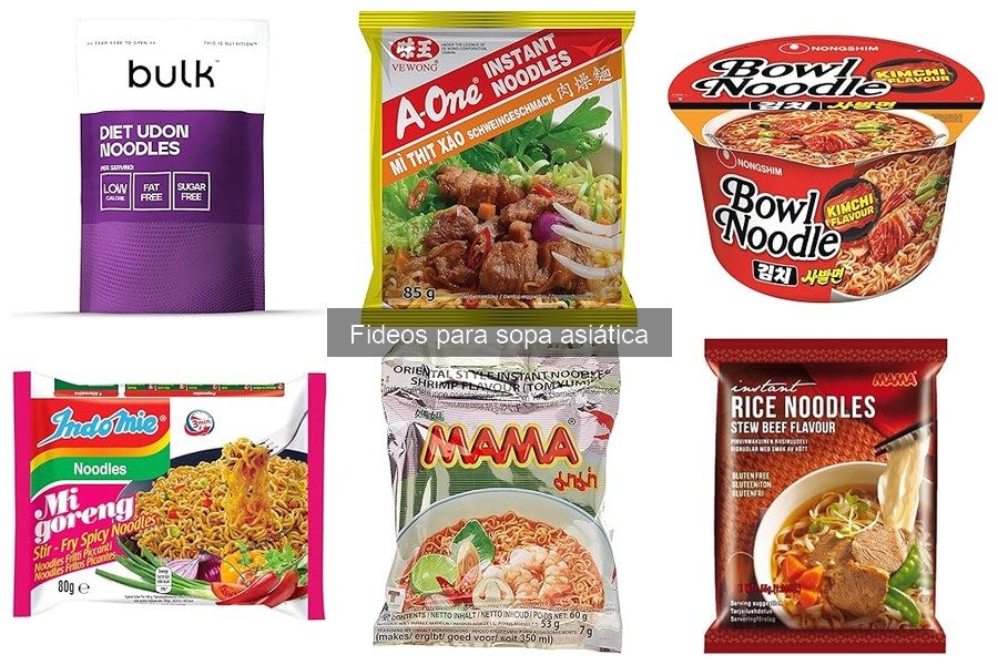 Alternativas sin gluten a los fideos para sopa asiática