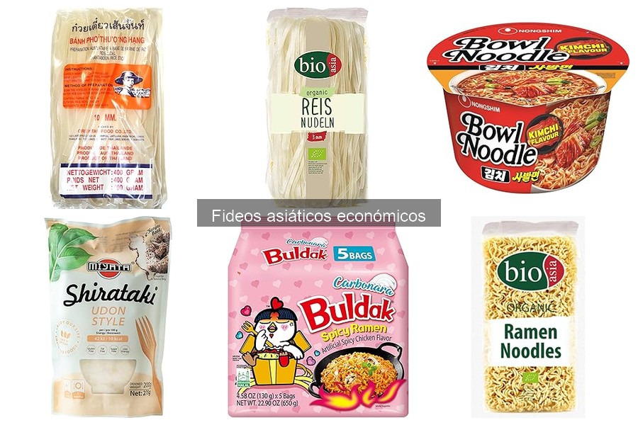 Beneficios nutricionales de fideos asiáticos económicos