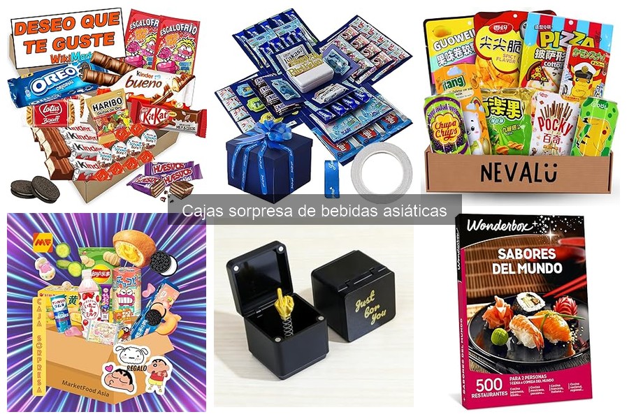 Cajas sorpresa de bebidas asiáticas y dietas específicas