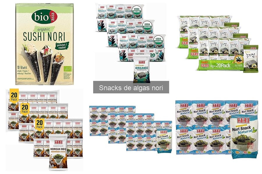 Combina snacks de algas nori con otros alimentos deliciosos