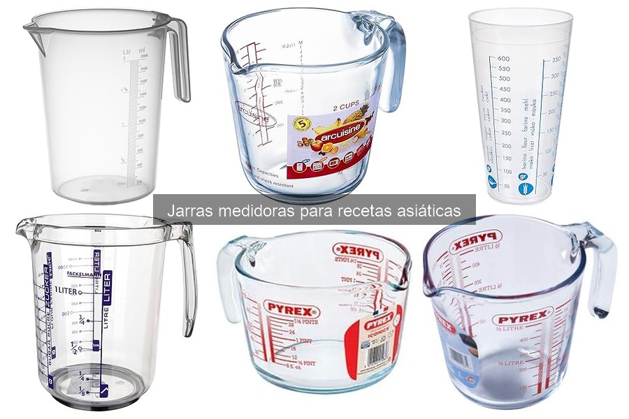 Cómo usar una jarra medidora en la cocina asiática