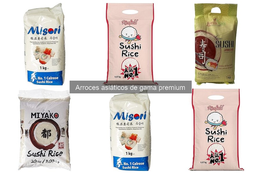 Comparativa de arroces asiáticos premium para sushi