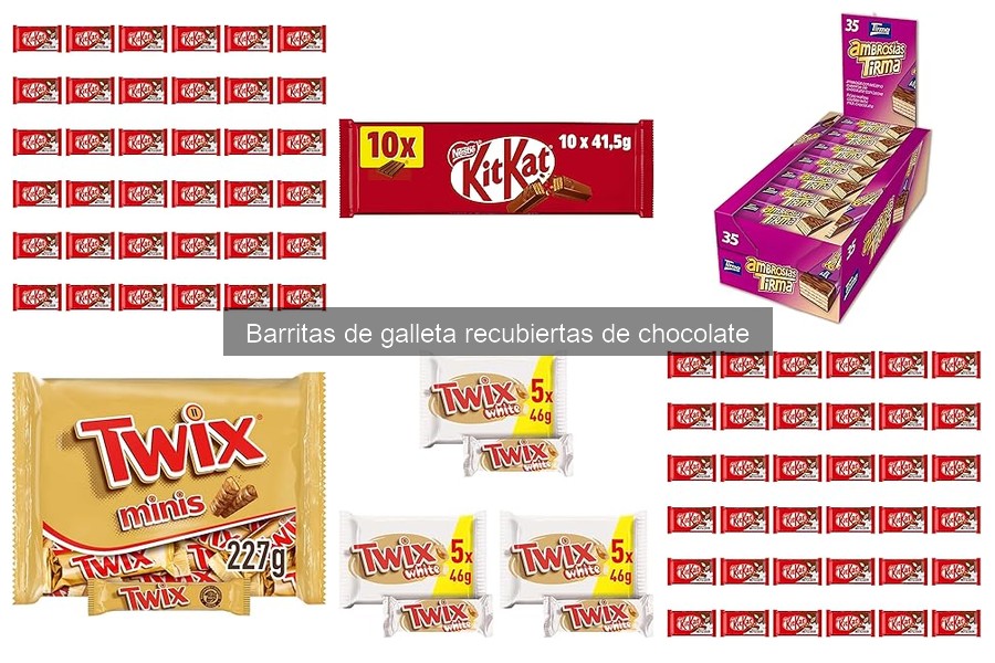 Comparativa de Barritas de Galleta Recubiertas y Otros Snacks