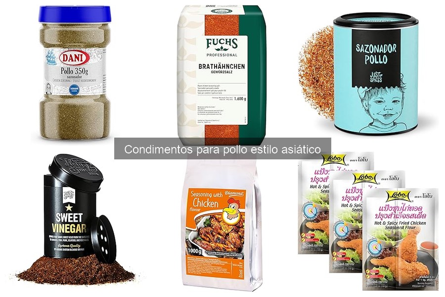 Comparativa de condimentos para pollo estilo asiático