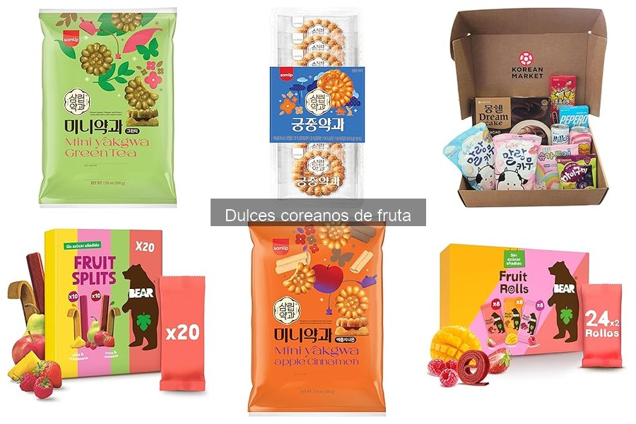 Comparativa de dulces coreanos de fruta y asiáticos