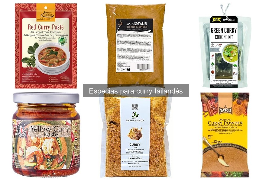 Comparativa de Especias para Curry Tailandés: Mejores Marcas
