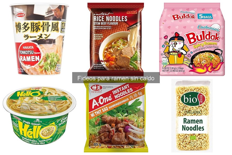 Comparativa de fideos para ramen y fideos asiáticos
