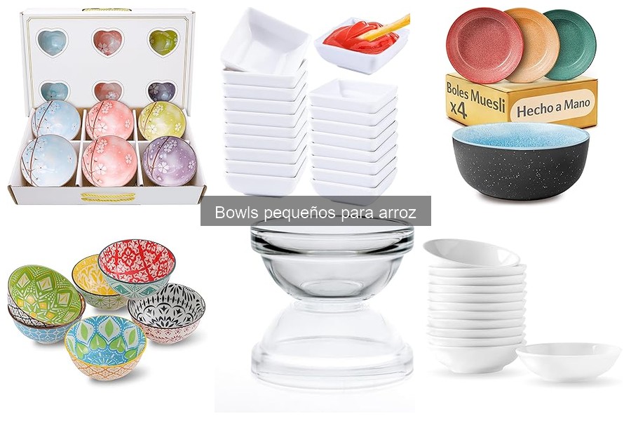 Comparativa de materiales: bowls pequeños para arroz