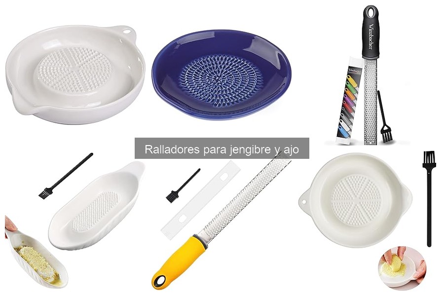 Comparativa de materiales en ralladores de jengibre y ajo