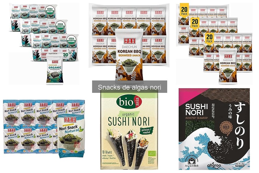 Comparativa de Mejores Snacks de Algas Nori en 2023