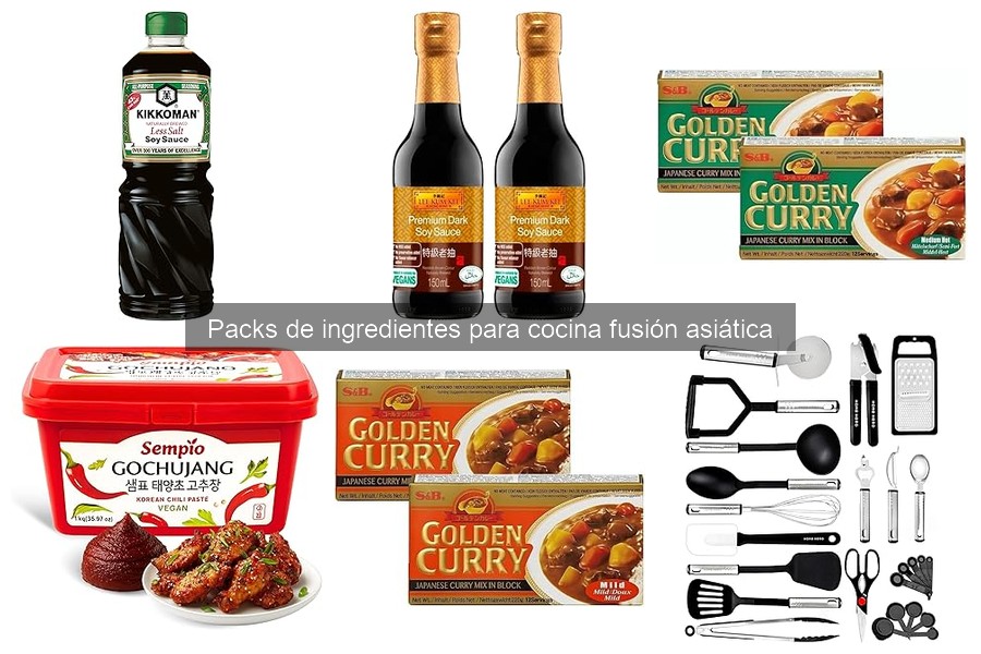 Comparativa de packs de ingredientes para cocina fusión
