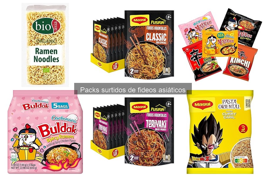 Comparativa de Packs Surtidos de Fideos Asiáticos