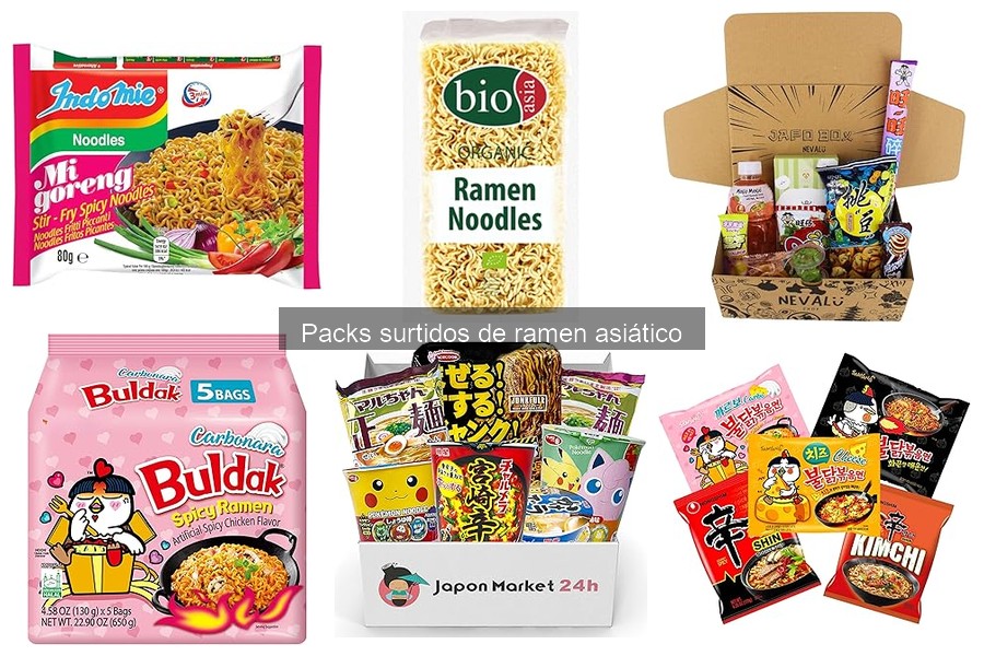 Comparativa de Packs Surtidos de Ramen Asiático por Marca