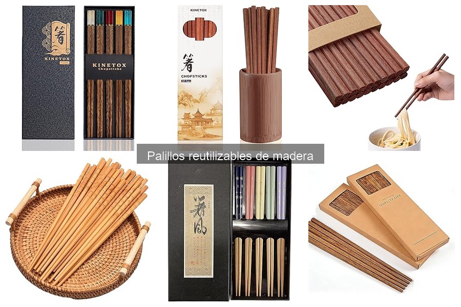 Comparativa de palillos reutilizables de madera y otros materiales
