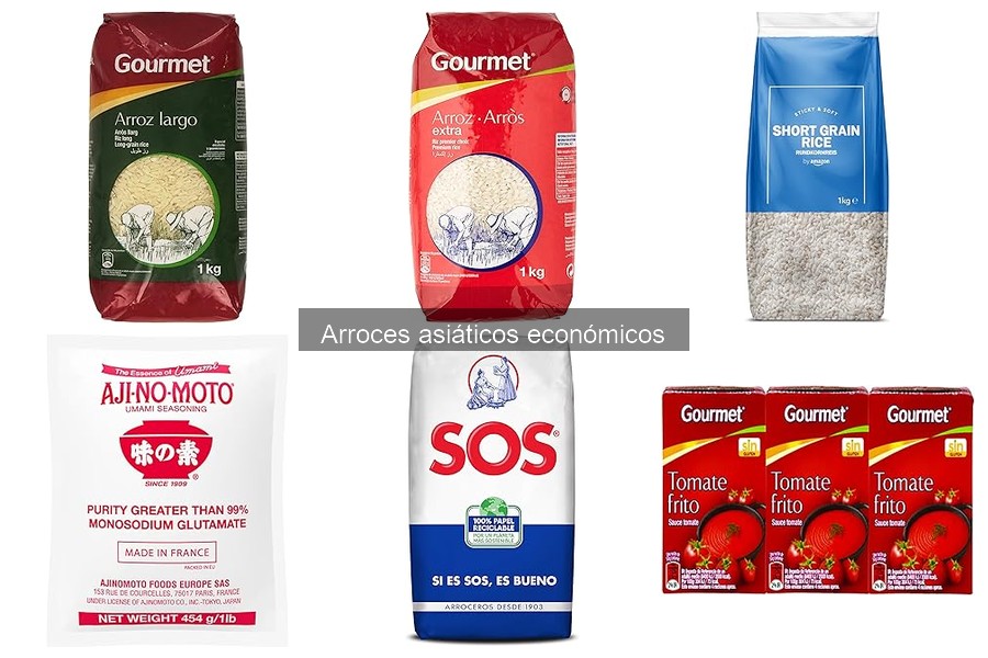 Comparativa de precios de arroces asiáticos en supermercados