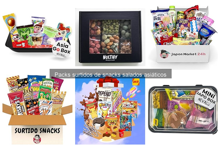 Comparativa de precios de packs de snacks asiáticos