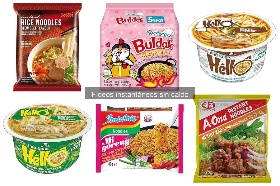 Comparativa de precios: Fideos instantáneos sin caldo
