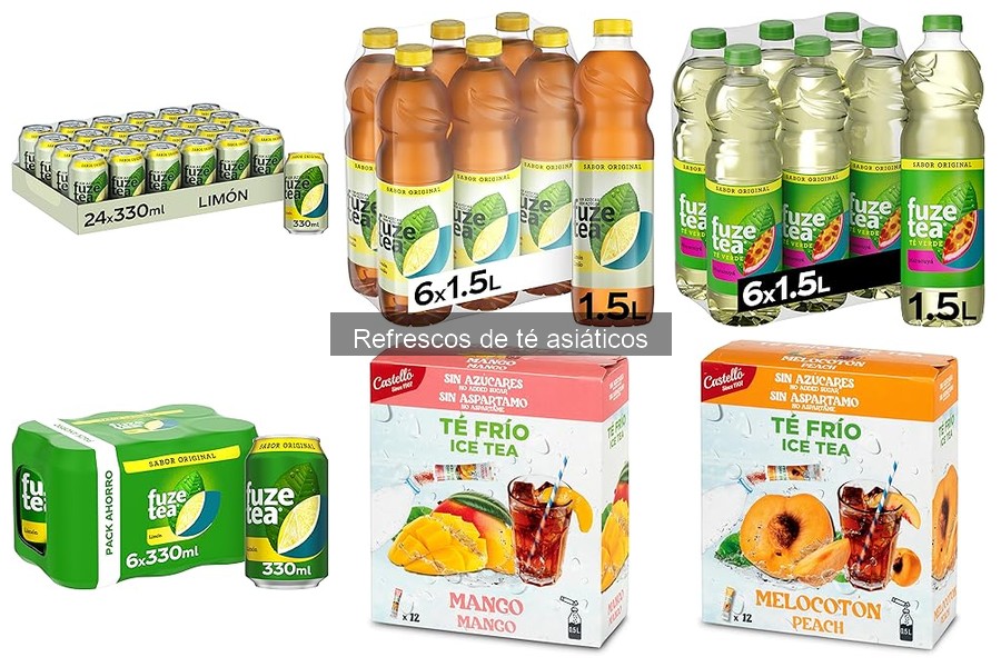 Comparativa de refrescos de té asiáticos y occidentales
