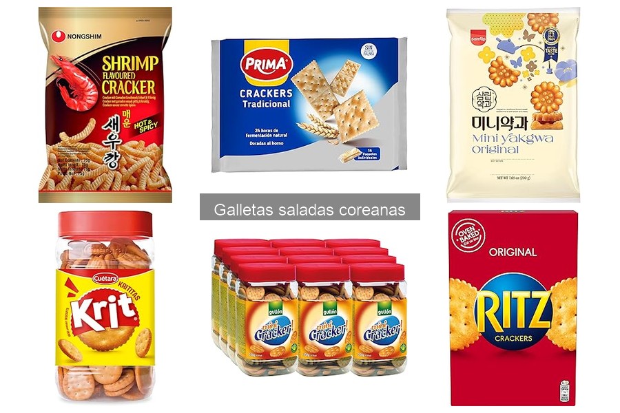 Comparativa de sabores en galletas saladas coreanas