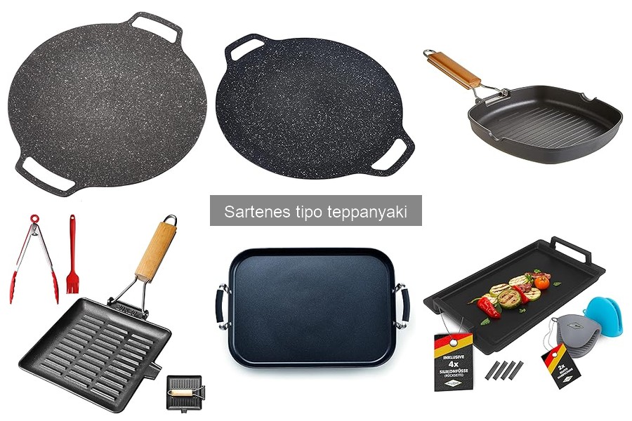 Comparativa de sartenes teppanyaki: acero inoxidable vs hierro fundido