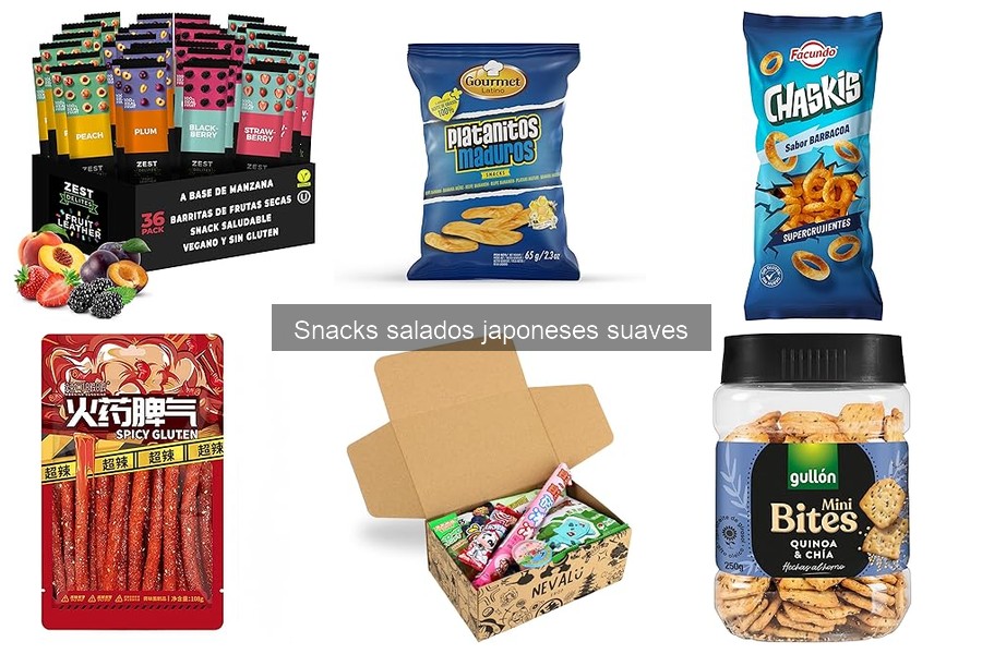 Comparativa de snacks salados japoneses suaves y otros tipos