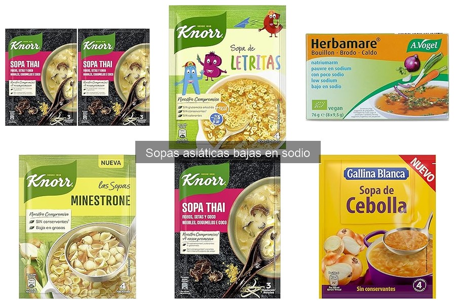 Comparativa de Sopas Asiáticas Bajas en Sodio