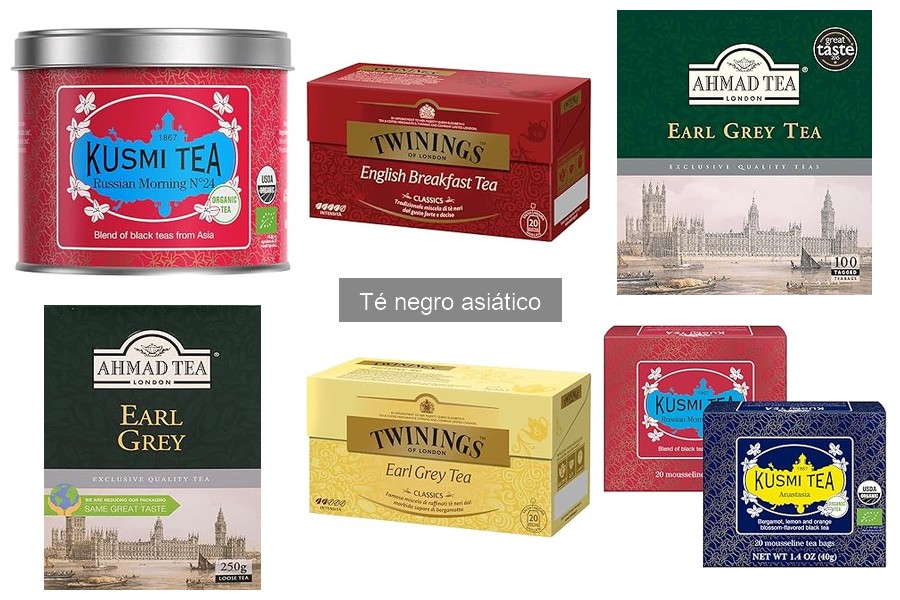 Comparativa de Té Negro Asiático y Otros Tipos de Té
