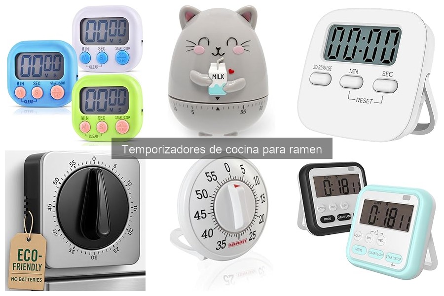 Comparativa de temporizadores para ramen: digitales vs mecánicos