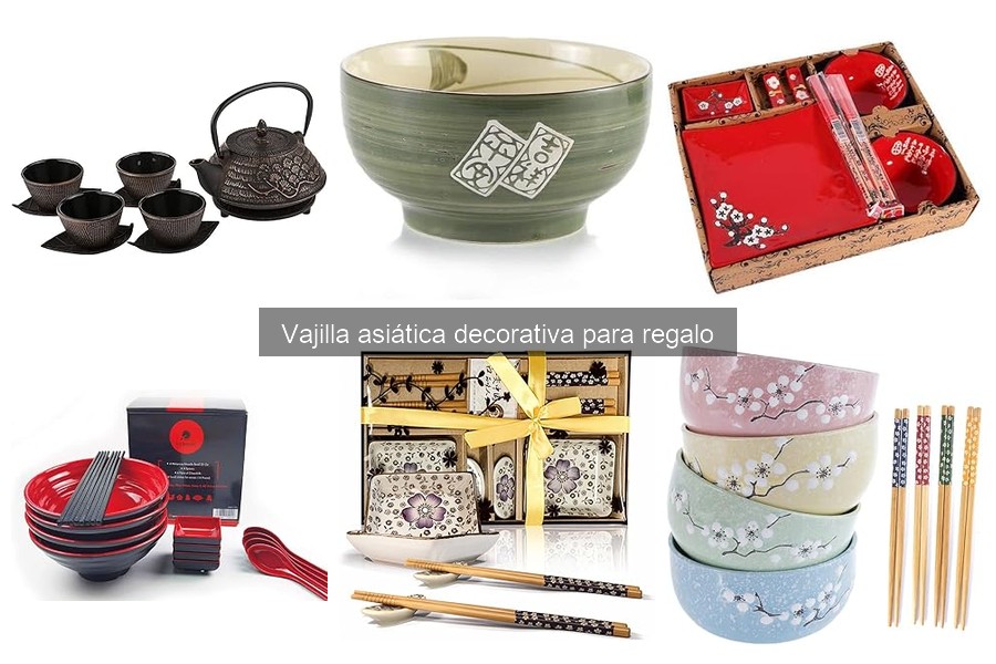 Comparativa de vajilla asiática decorativa vs. occidental