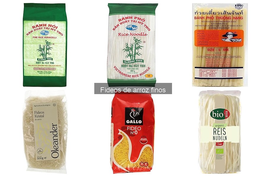 Comparativa: Fideos de arroz finos vs. fideos de trigo