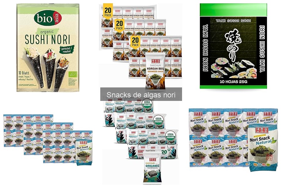 ¿Cuánto cuestan los snacks de algas nori? Precios y marcas