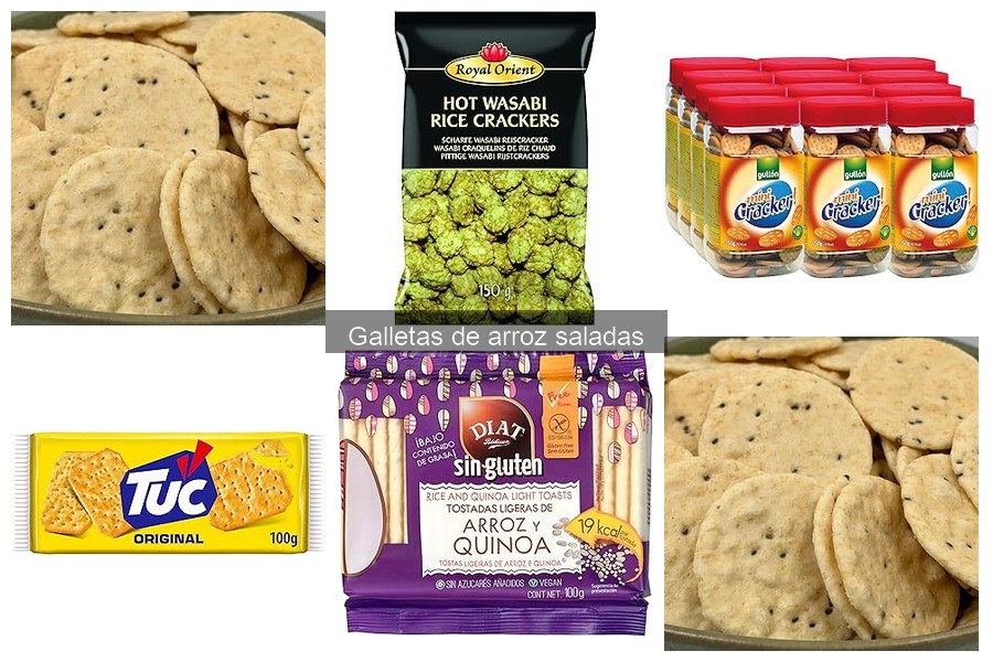 Diferencias entre galletas de arroz saladas y dulces