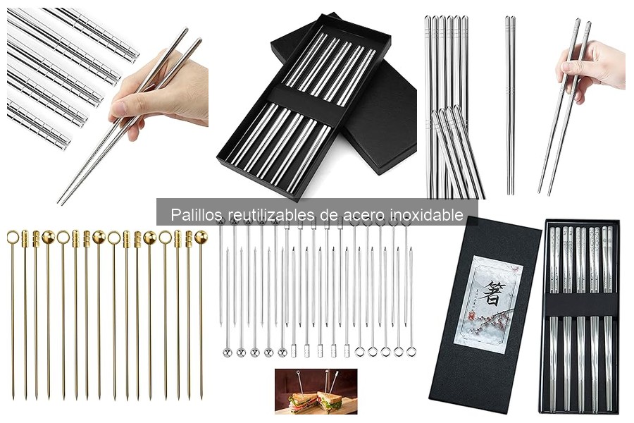 Dónde comprar palillos reutilizables de acero inoxidable