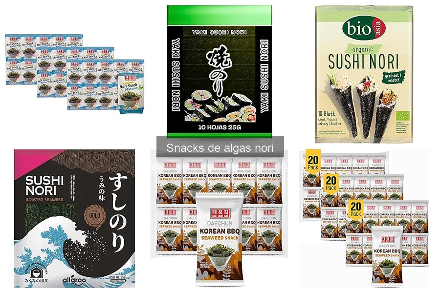Dónde comprar snacks de algas nori: mejores opciones online y físicas
