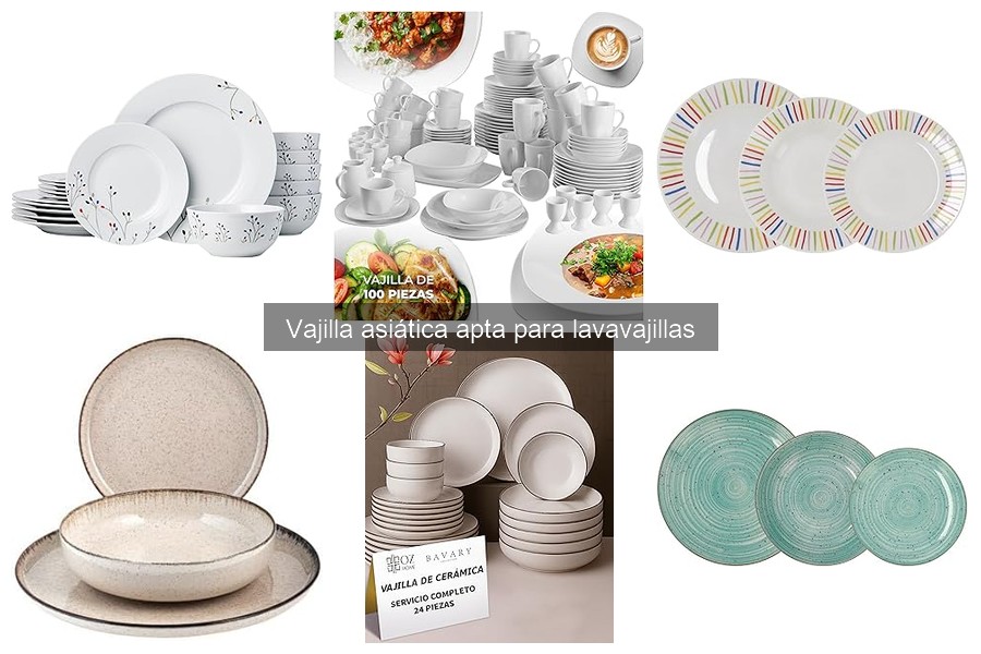 Espacio necesario para vajilla asiática en el lavavajillas