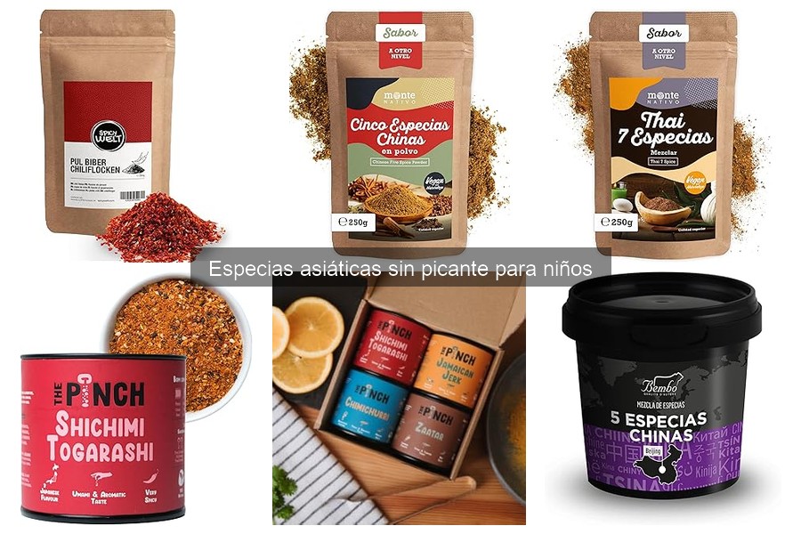 Especias asiáticas sin picante ideales para niños