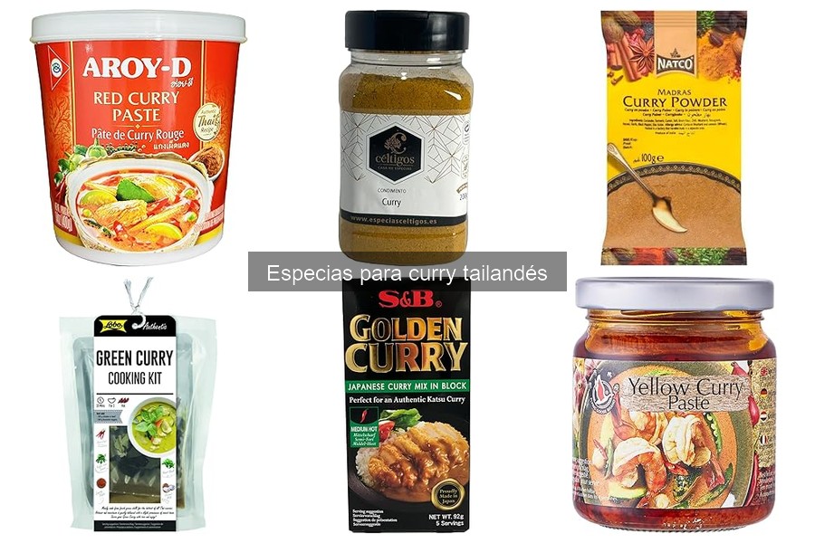 Especias esenciales para un auténtico curry tailandés