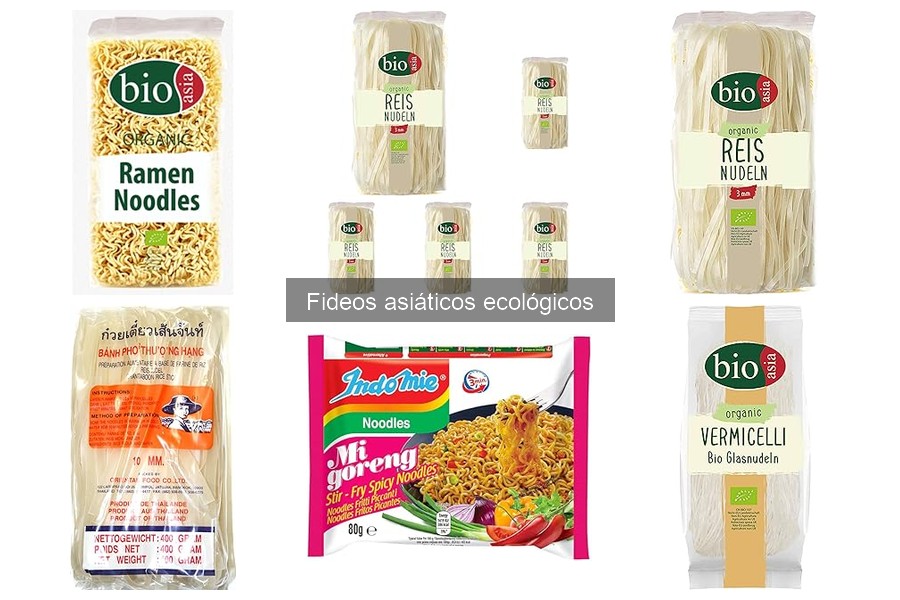 Fideos asiáticos ecológicos vs. convencionales: diferencias clave