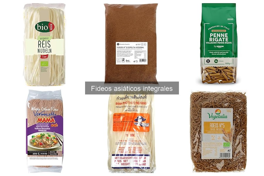 Fideos asiáticos integrales: beneficios y características